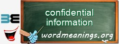 WordMeaning blackboard for confidential information